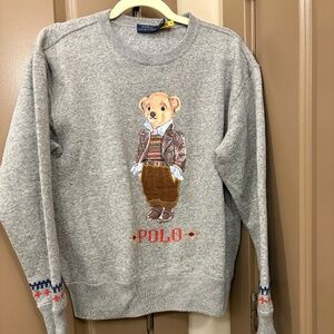 Polo Bear Fleece Sweatshirt Size S